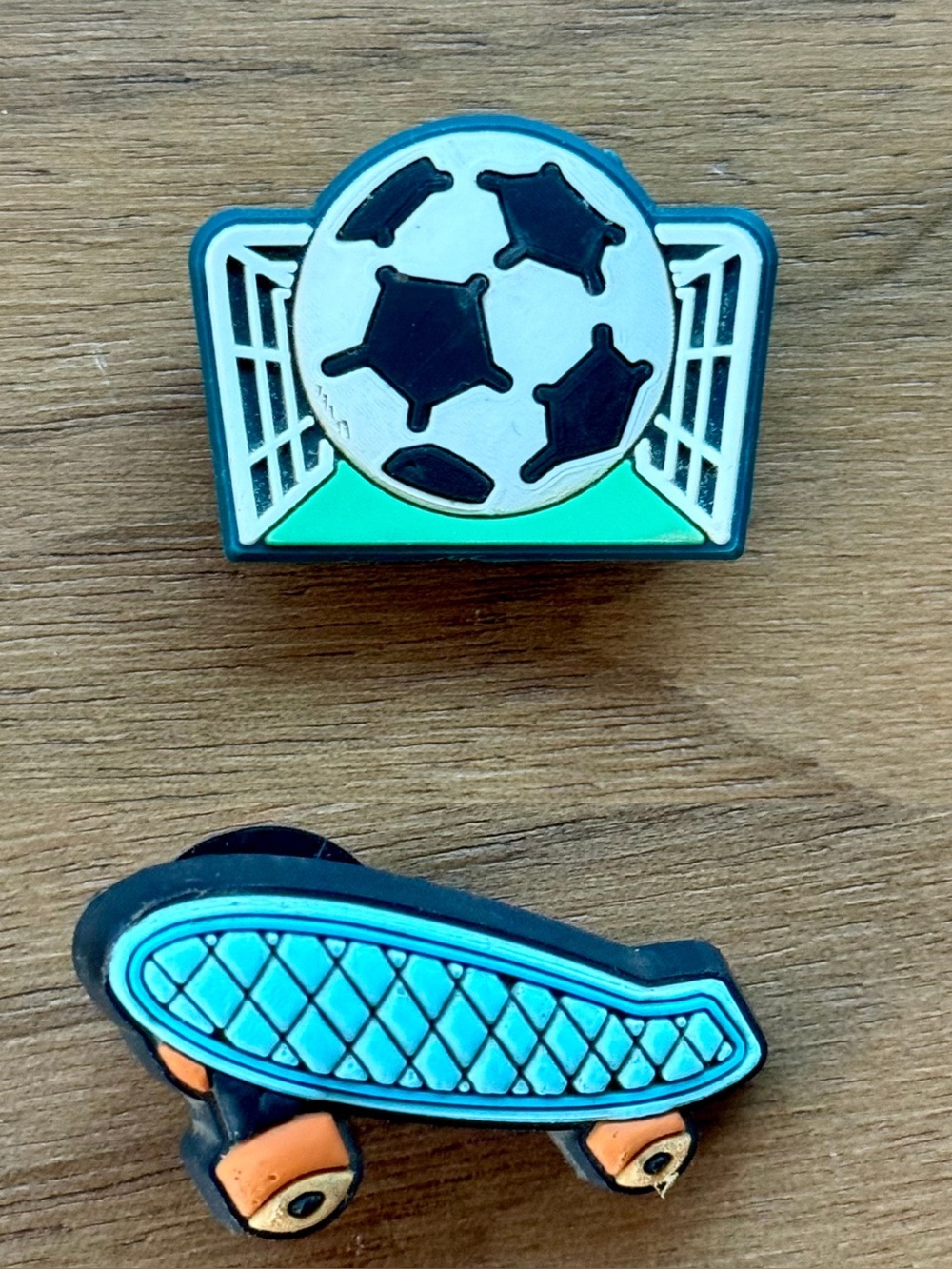 Crocs Jibbitz Soccer Goal & Skateboard * Sports * Shoe Charms * Lot of 2